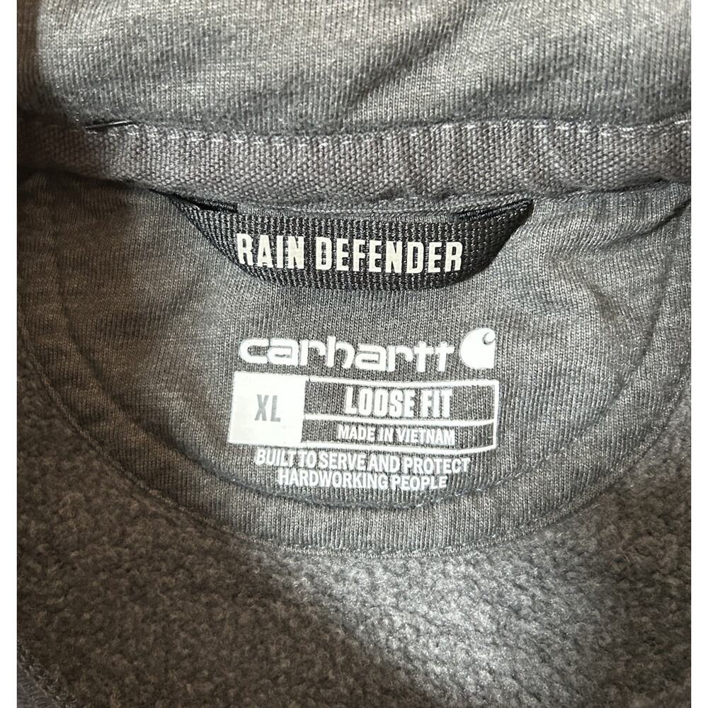 Carhartt Rain Defender Hoodie Pullover Sweatshirt Men’s XL Gray Heavyweight - Picture 5 of 7